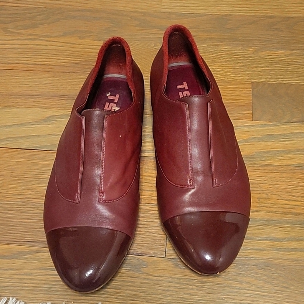 Tsubo flat leather patent flats